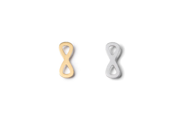 Gold and Silver Infinity Earring
