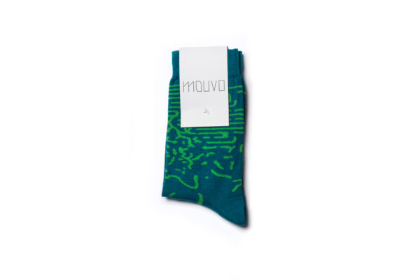 man woman Petrol Green Pattern Socks