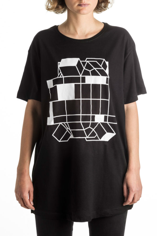 Black T-shirt & Robot Print