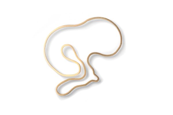 Gold Big Outline Brooch hypoallergenic stainless steel