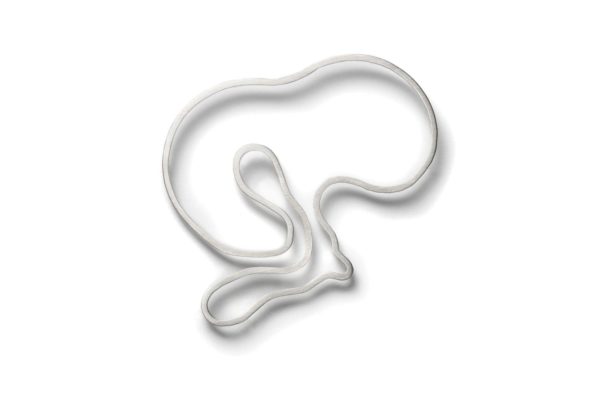 Silver Big Outline Brooch hypoallergenic stainless steel