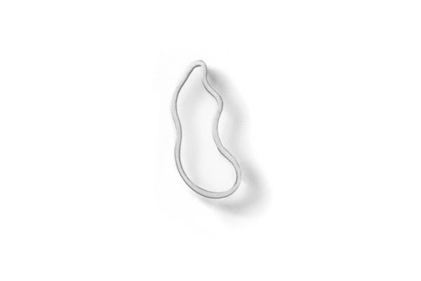 Silver Outline Ghost Earring hypoallergenic stainless steel