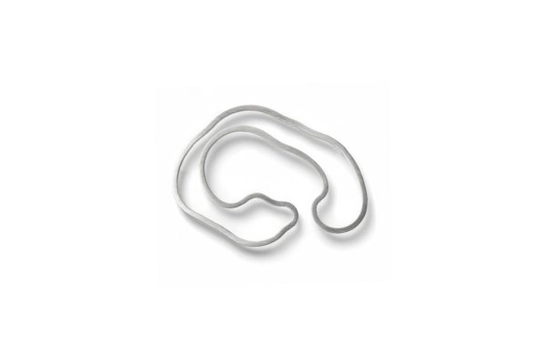 Silver outline Snake Brooch stainless steel